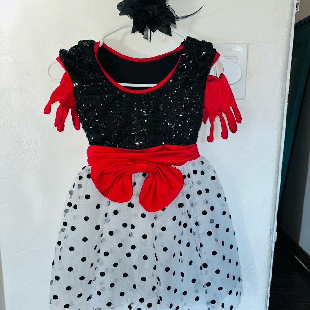 Revolution Black and White Polka Dot Dance Costume - Picture 4 of 8